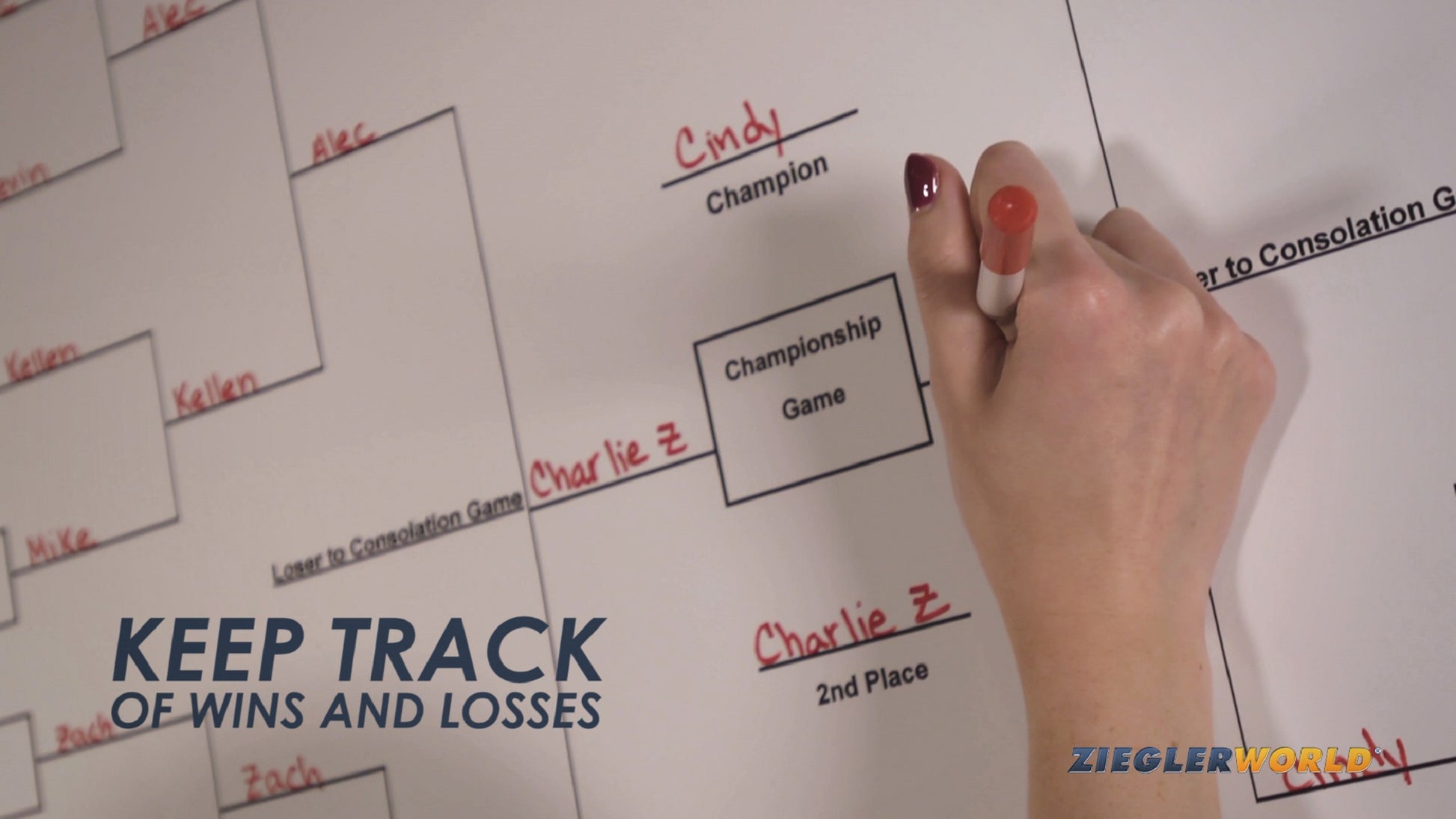 Keep Track of Tournament Wins and Losses with our Erasable Tournament Brackets