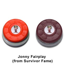 Personalized Table Shuffleboard Puck Weights Done for Jonny Fairplay