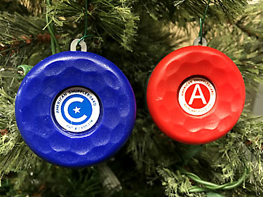 Table Shuffleboard Puck Holiday Ornament