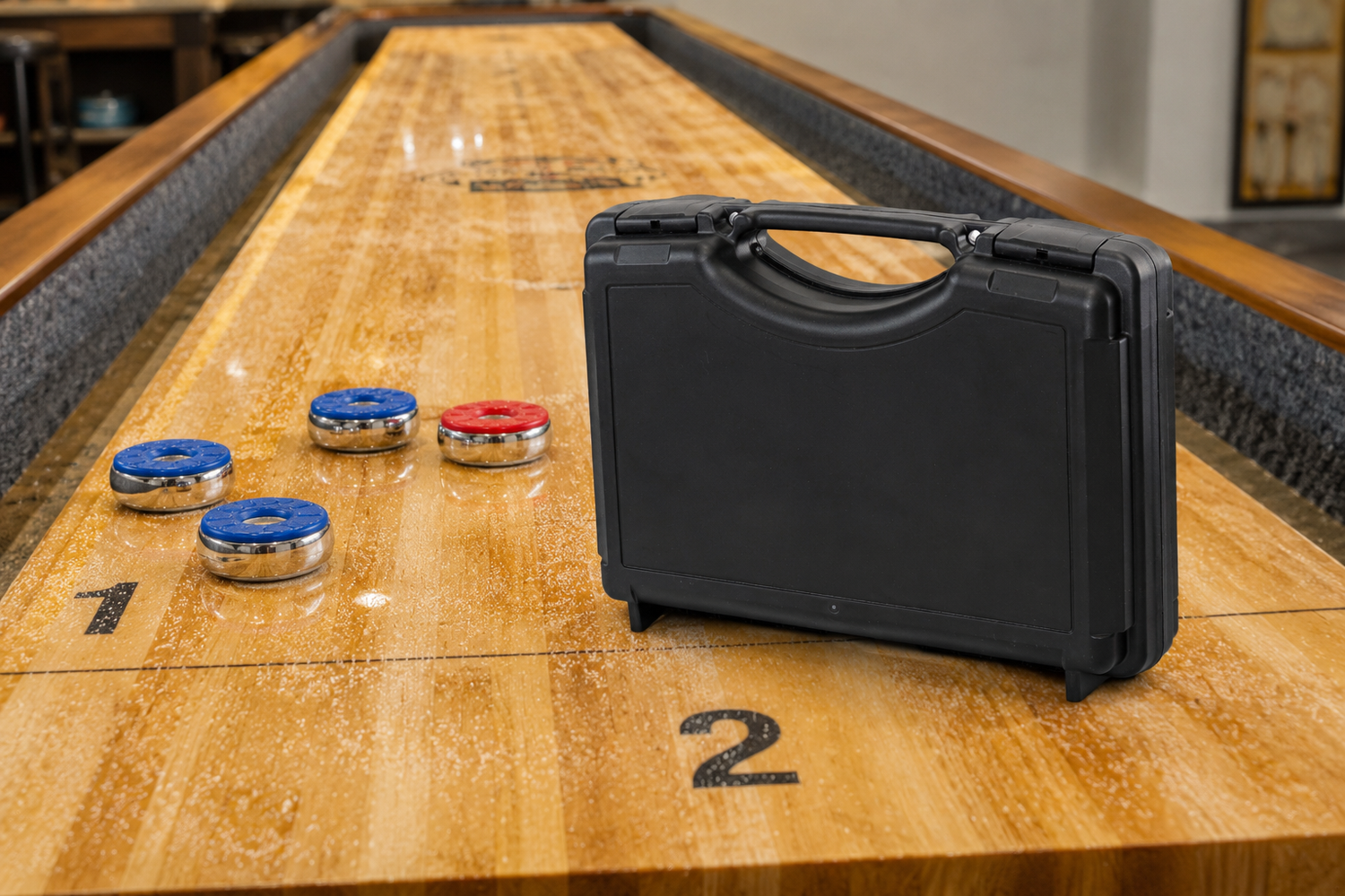 Table Shuffleboard Pucks Carrier Case