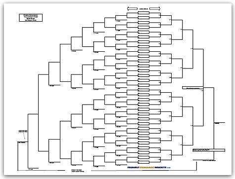 64 Team Double Elimination Blind Draw Tournament Bracket