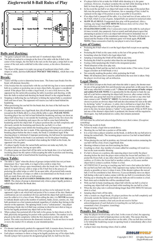 Game Rules – ZieglerWorld