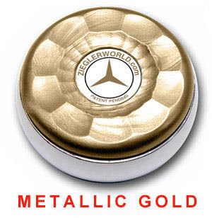 Metallic Gold Table Shuffleboard Pucks