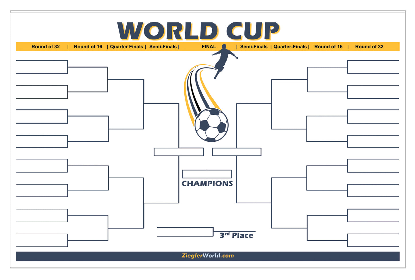 2026 FIFA World Cup Soccer Football Tournament Bracket